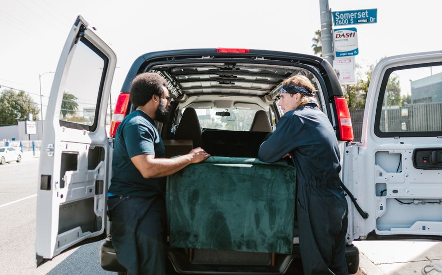 Loading furniture for haul-away