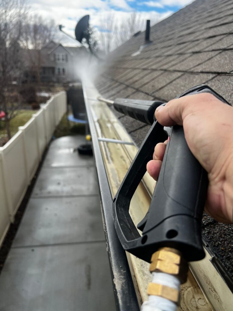 Residential gutter cleaning